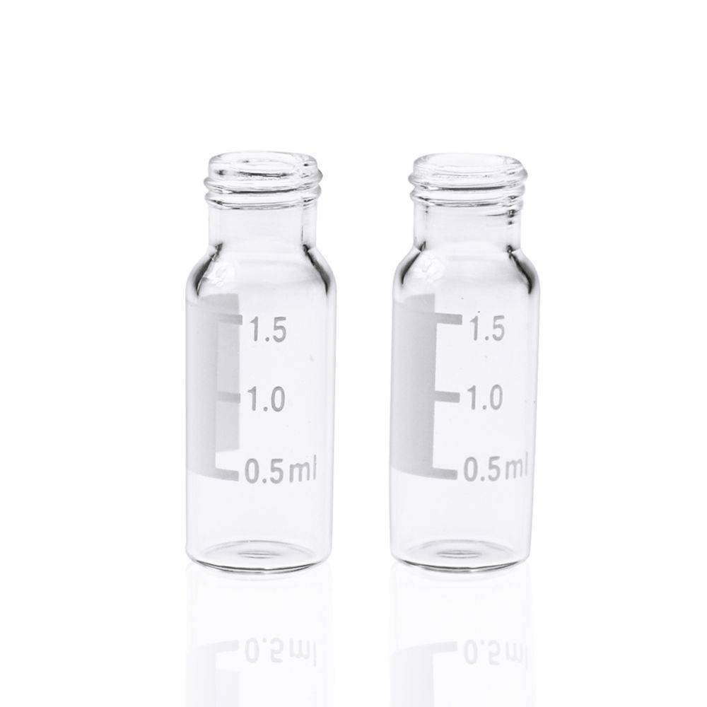 2mL Clear Glass screw thread vial 9-425 with label